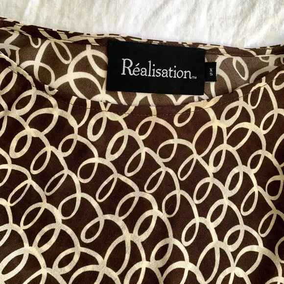 Realisation Par Brown and Cream Mini Dress - Picture 8 of 11